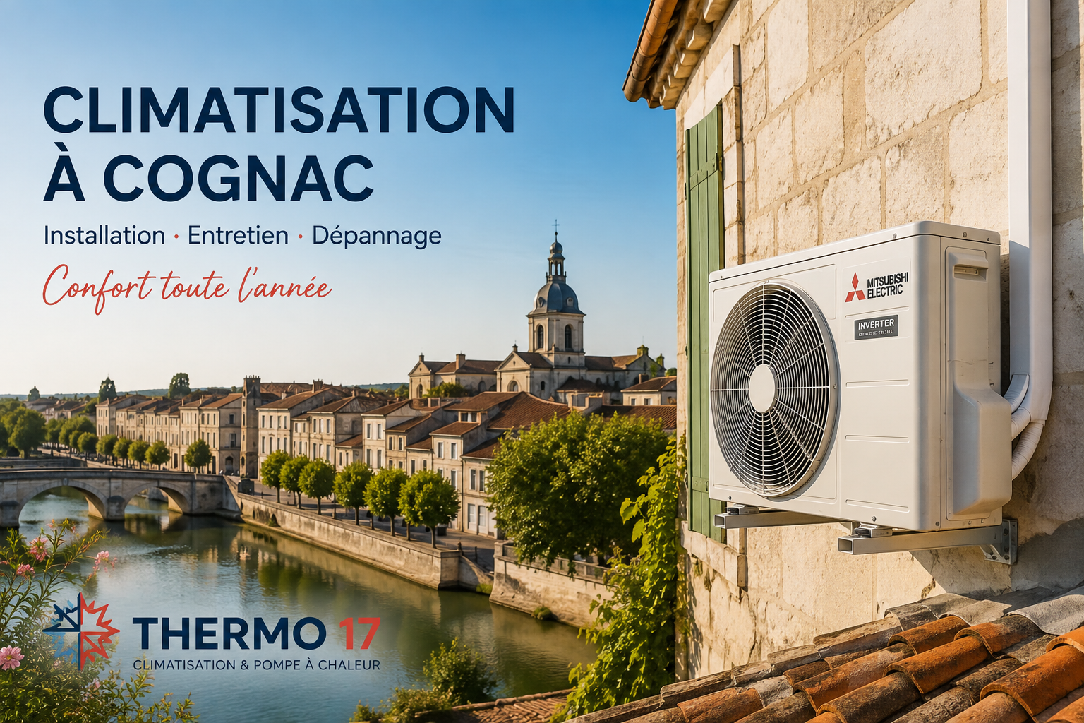 Installation climatisation réversible à Cognac — Thermo 17